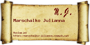 Marschalko Julianna névjegykártya